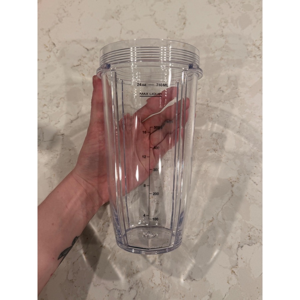 Nutri Ninja 24oz Replacement Blender Cup 710ml Clear Plastic Single Serve Jar‎